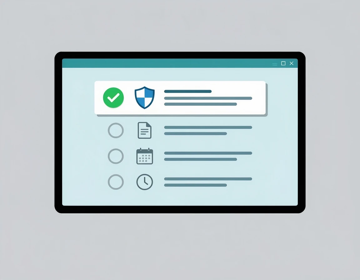 안전한 통관을 위해 체크리스트를 확인하는 화면