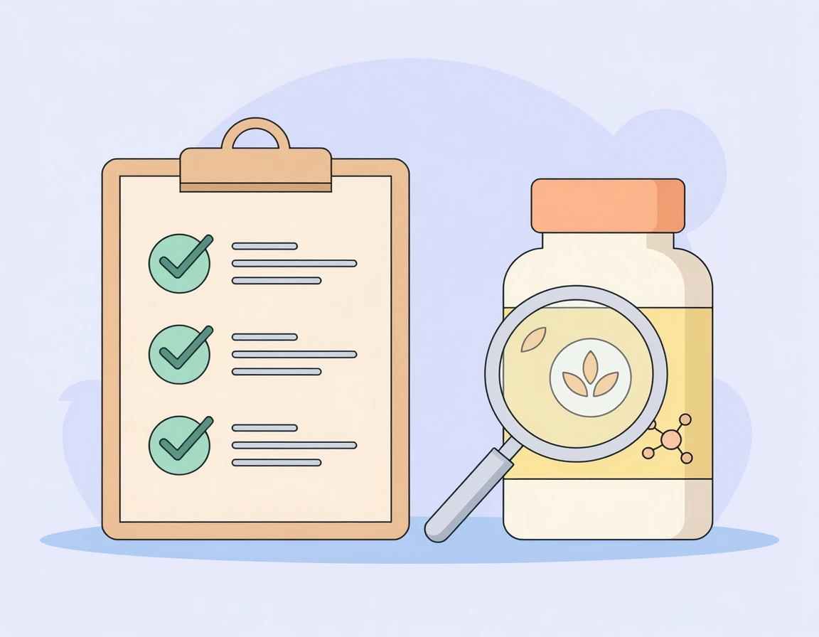 영양제 선택 체크리스트 일러스트