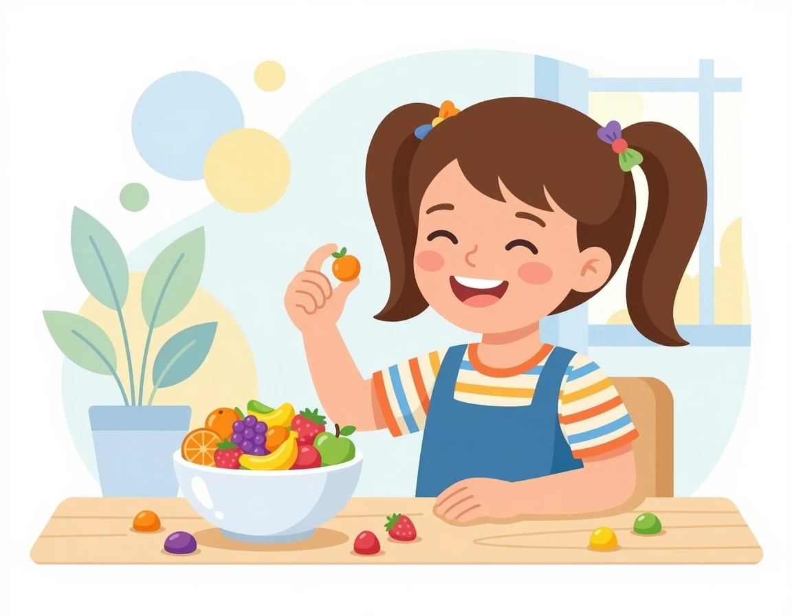 젤리형 어린이 비타민 일러스트