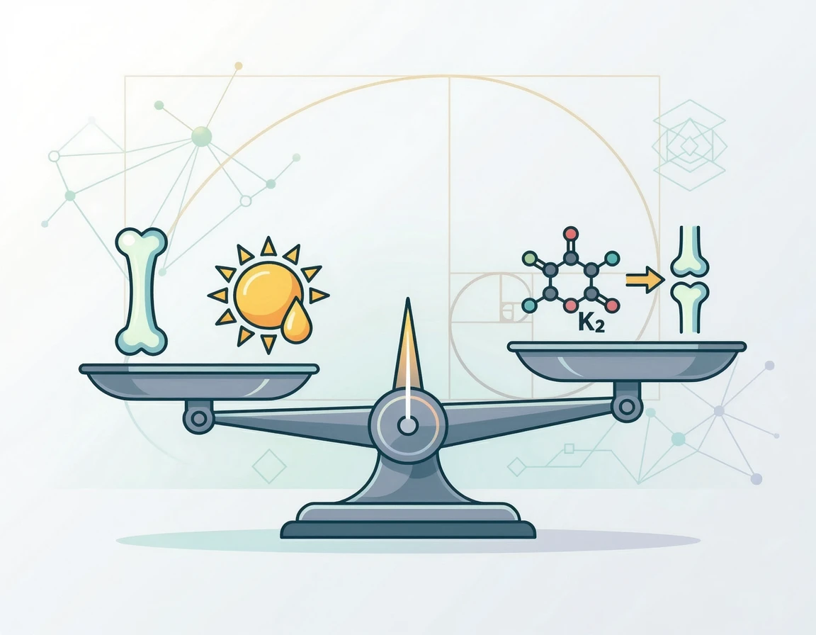 영양소의 황금 비율을 나타내는 저울 일러스트