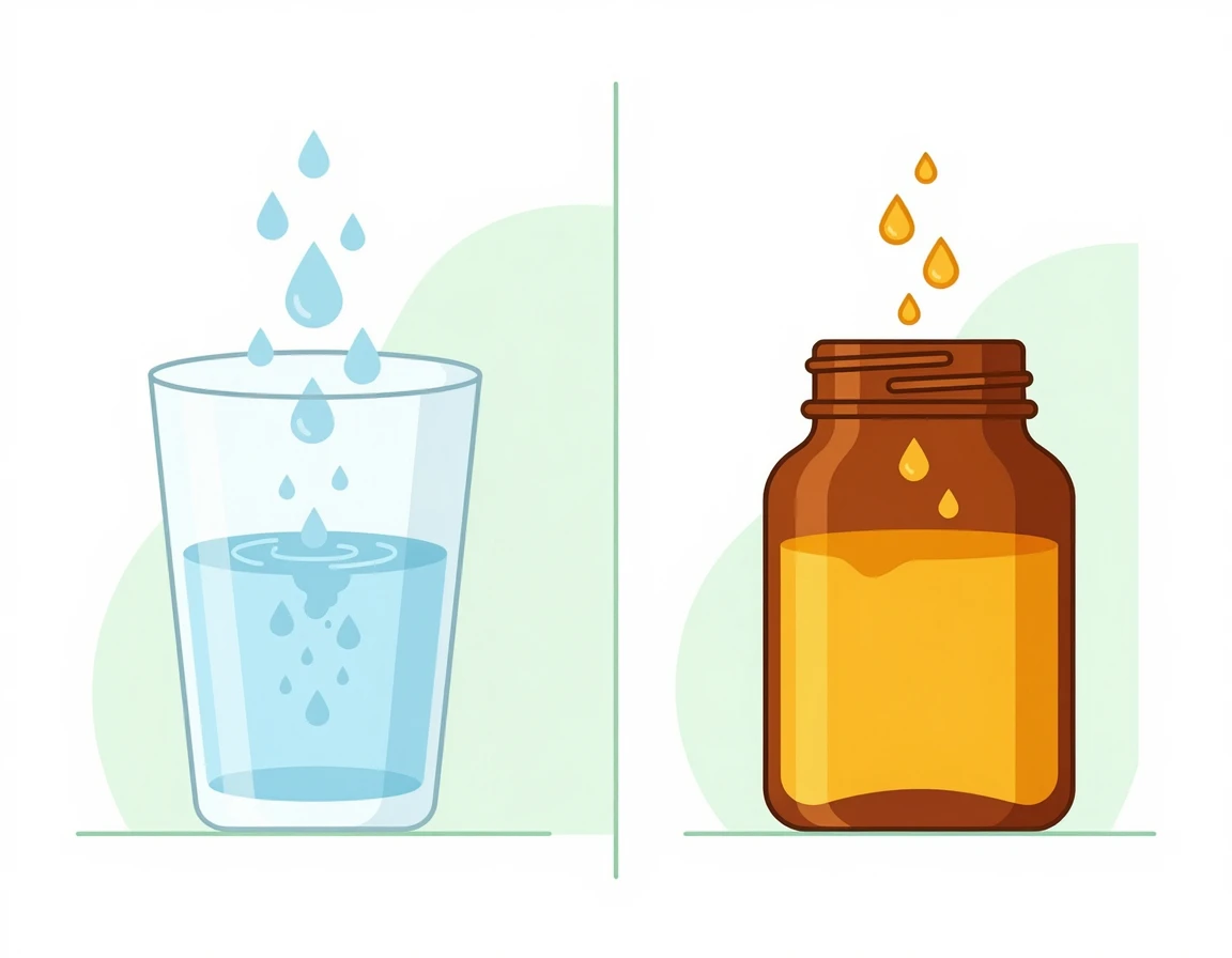 수용성과 지용성 비타민의 체내 흡수 원리 비교 일러스트