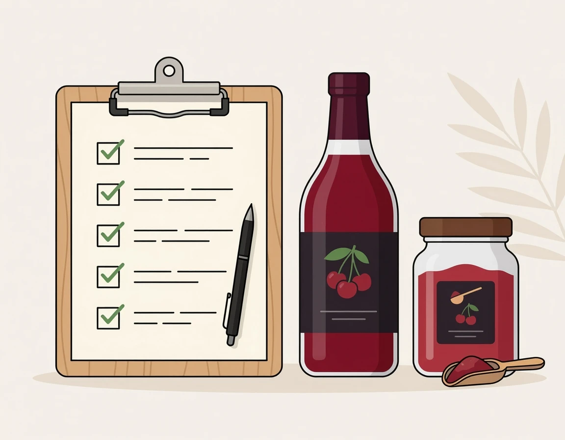 타트체리 영양제 선택 기준 체크리스트