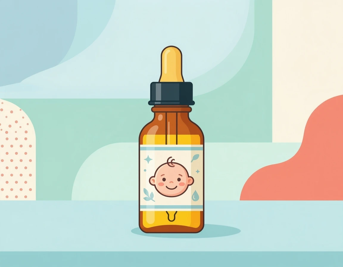 액상형 어린이 비타민 일러스트