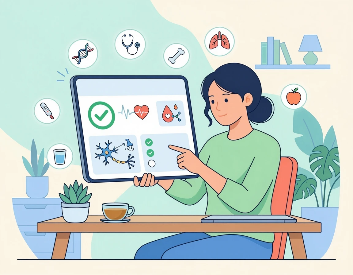 구리 결핍 증상을 체크하고 건강을 관리하는 일러스트