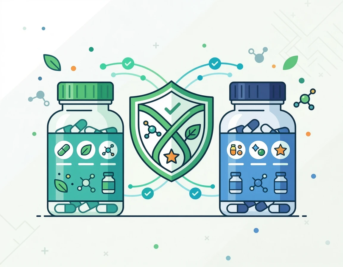 영양제 성분 충돌을 방지하는 안전 수칙 일러스트